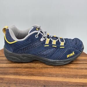 Ryka Shoes Womens 7.5 Blue Suede Leather Walking Outdoor Athletic Sneakers